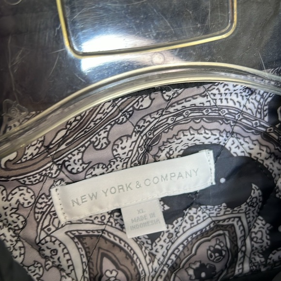 NY & Co. Black Quilted Jacket- XL - Picture 4 of 6